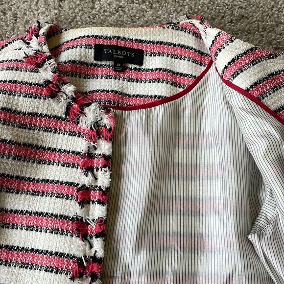 Talbots Petites twill blazer with full zip front - size 8p - Picture 5 of 8